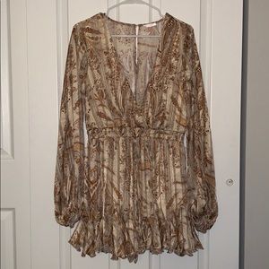 Rainbow of Autumn Colors Shimmer Ruffle Romper